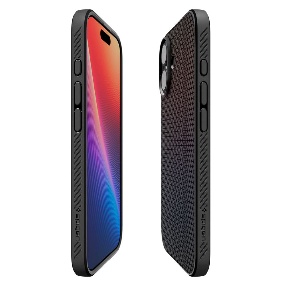 Custodia per Apple iPhone 17, Spigen, Liquid Air, Nero Opaco