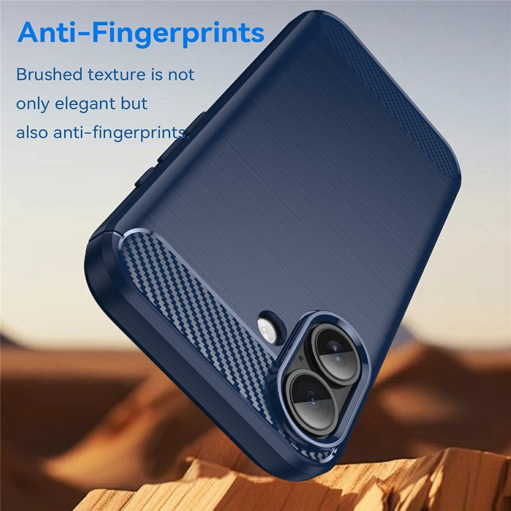 Custodia per Apple iPhone 17, Techsuit, Carbonio, Blu