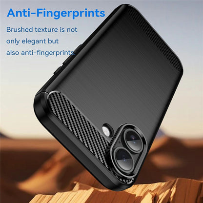 Custodia per Apple iPhone 17, Techsuit, Carbonio, Nera