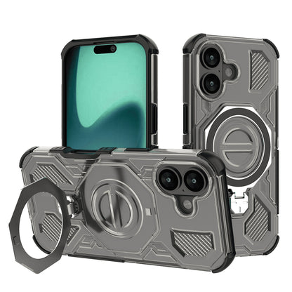 Custodia per Apple iPhone 17, Techsuit, Carbon Shield Pro, Nero Chiaro
