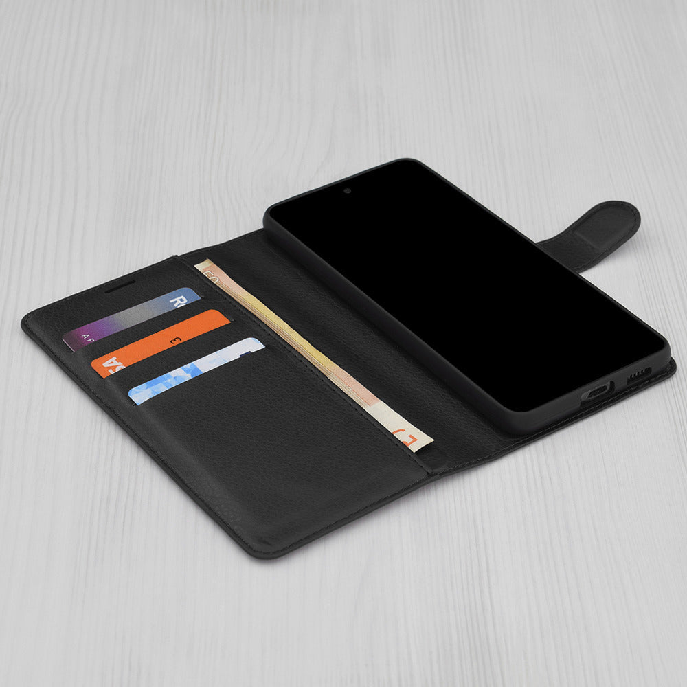 Custodia per Apple iPhone 17, Techsuit, Leather Folio, Nera