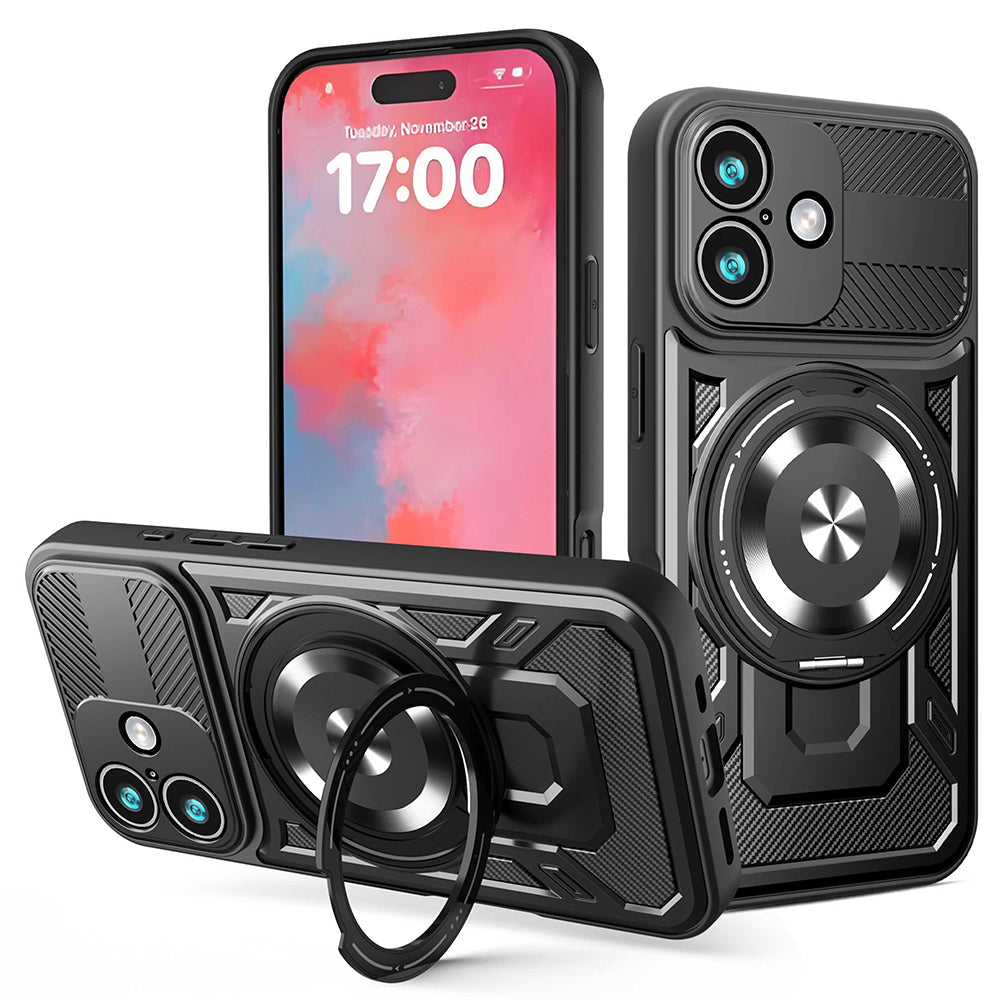 Custodia per Apple iPhone 17, Techsuit, RuggedCam, Nera