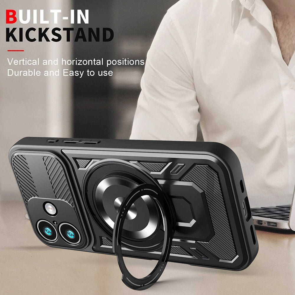 Custodia per Apple iPhone 17, Techsuit, RuggedCam, Nera