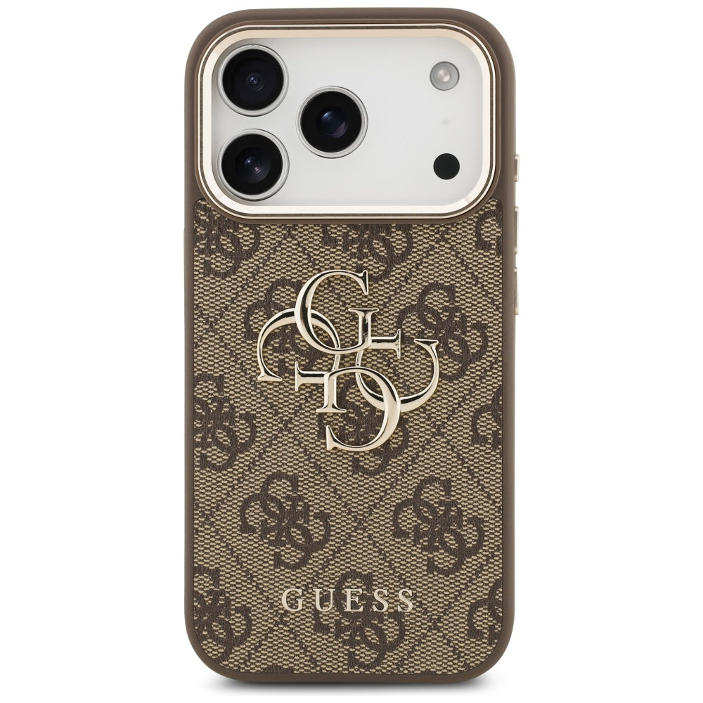 Custodia per Apple iPhone 18 Pro / 17 Pro, Guess, 4G Big Classic Logo, Marrone