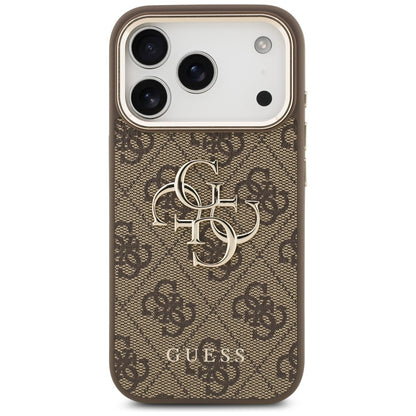Custodia per Apple iPhone 18 Pro / 17 Pro, Guess, 4G Big Classic Logo, Marrone
