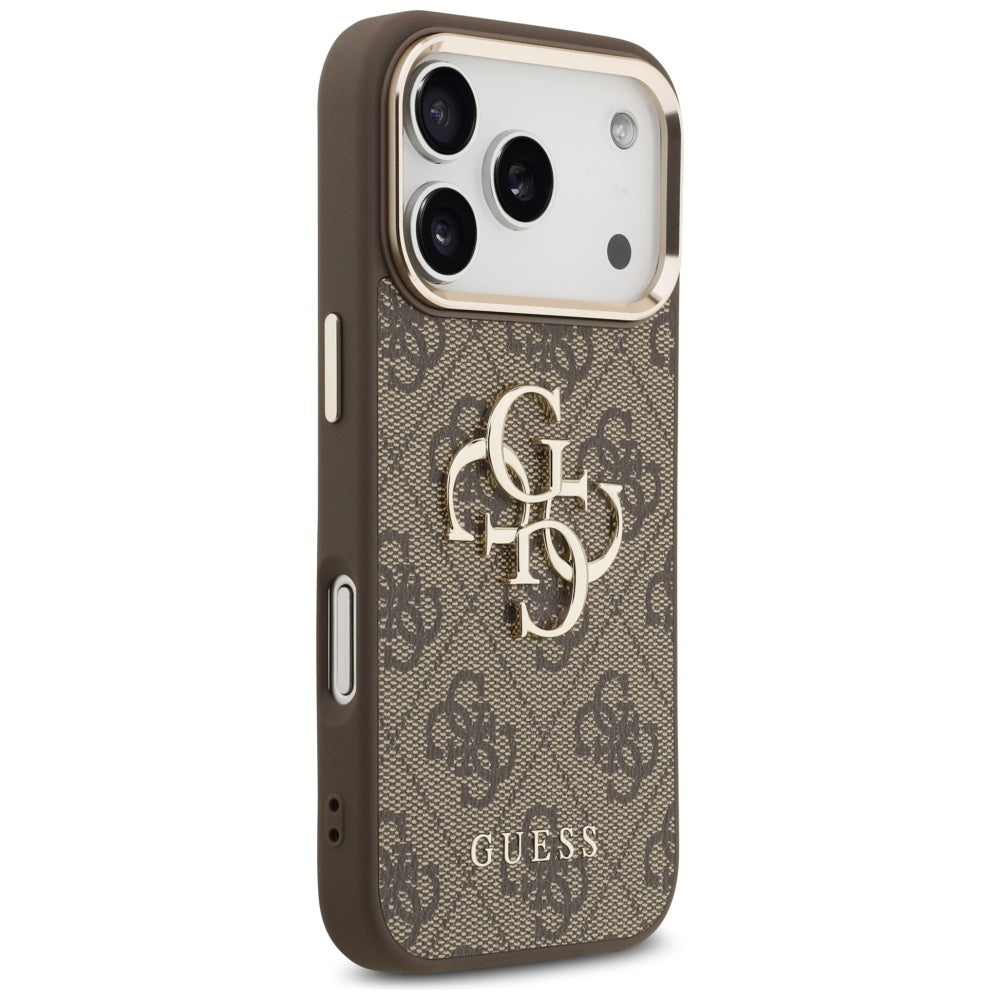 Custodia per Apple iPhone 18 Pro / 17 Pro, Guess, 4G Big Classic Logo, Marrone