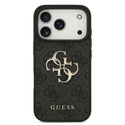 Custodia per Apple iPhone 18 Pro / 17 Pro, Guess, 4G Big Logo, Nera