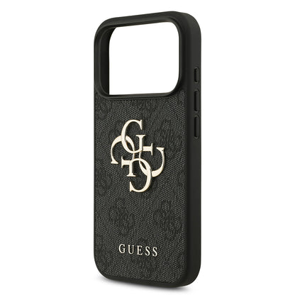 Custodia per Apple iPhone 18 Pro / 17 Pro, Guess, 4G Big Logo, Nera