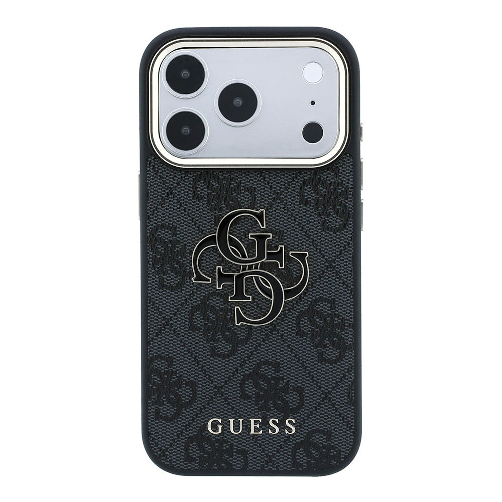 Custodia per Apple iPhone 18 Pro / 17 Pro, Guess, 4G Big Resin Logo, Nera