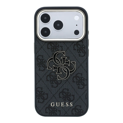 Custodia per Apple iPhone 18 Pro / 17 Pro, Guess, 4G Big Resin Logo, Nera