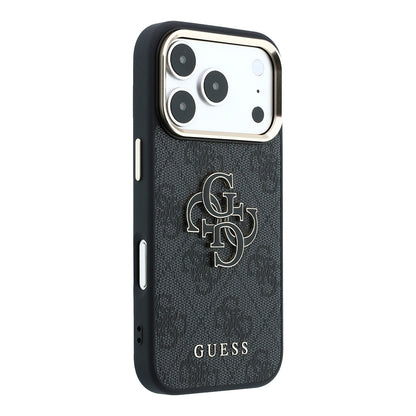 Custodia per Apple iPhone 18 Pro / 17 Pro, Guess, 4G Big Resin Logo, Nera