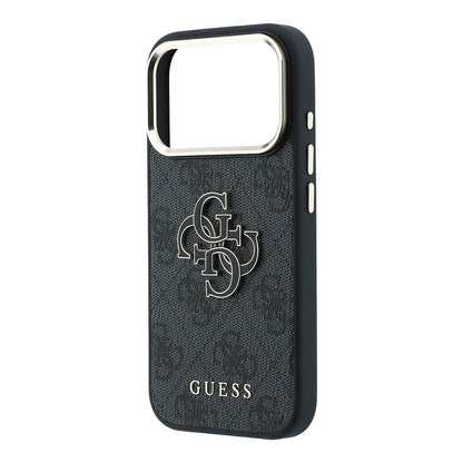 Custodia per Apple iPhone 18 Pro / 17 Pro, Guess, 4G Big Resin Logo, Nera