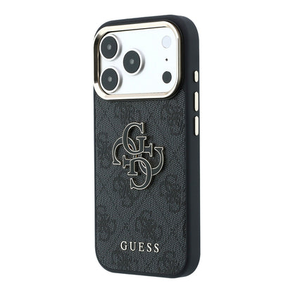 Custodia per Apple iPhone 18 Pro / 17 Pro, Guess, 4G Big Resin Logo, Nera