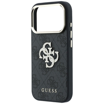 Custodia per Apple iPhone 18 Pro / 17 Pro, Guess, 4G Big Strass Logo, Nera