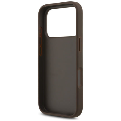 Custodia per Apple iPhone 18 Pro / 17 Pro, Guess, 4G Classic Logo con cinturino, Marrone