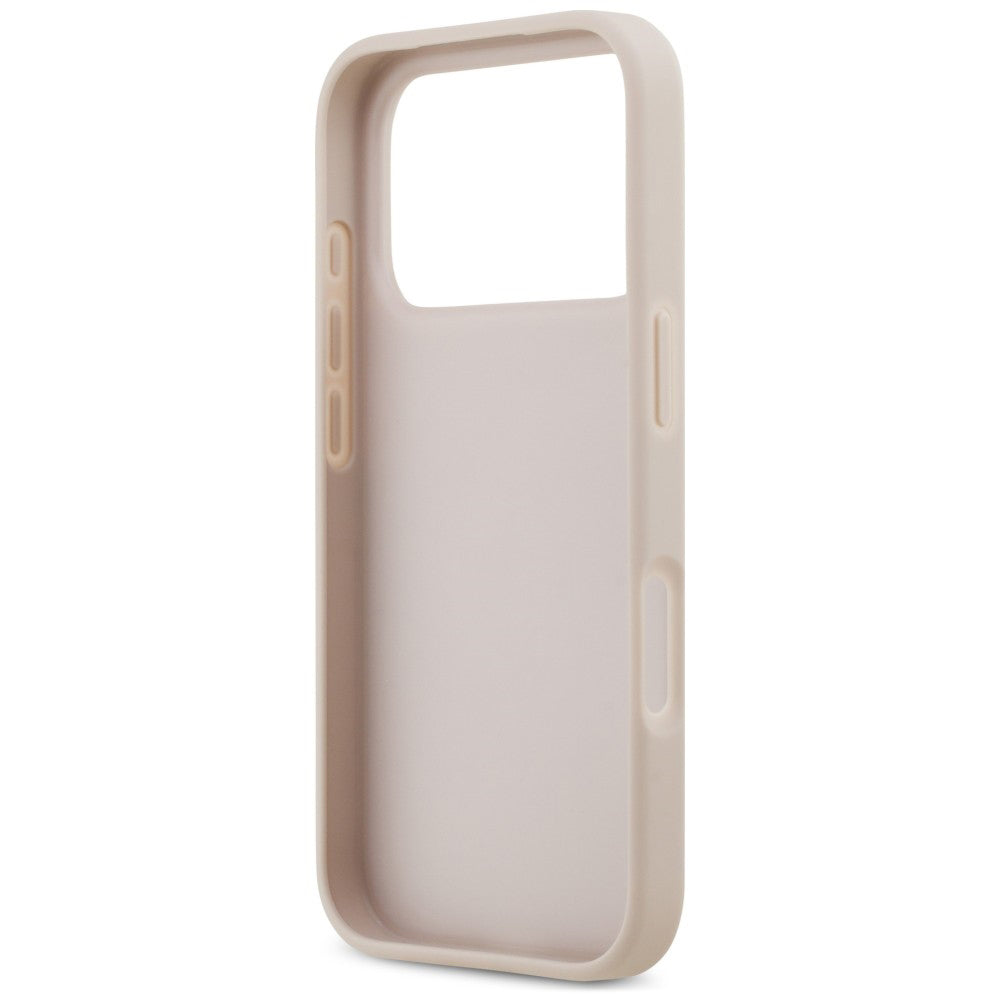 Custodia per Apple iPhone 18 Pro / 17 Pro, Guess, 4G Double Card Triangle, rosa