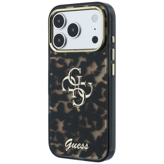 Custodia per Apple iPhone 18 Pro / 17 Pro, Guess, IML 4G Metal Script, Marrone