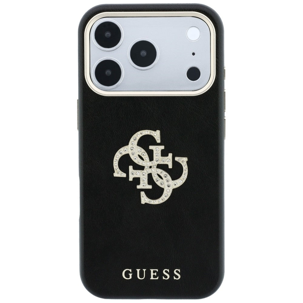 Custodia per Apple iPhone 18 Pro / 17 Pro, Guess, Smooth Big Strass Logo, Vinaccia