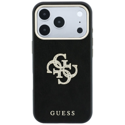 Custodia per Apple iPhone 18 Pro / 17 Pro, Guess, Smooth Big Strass Logo, Vinaccia