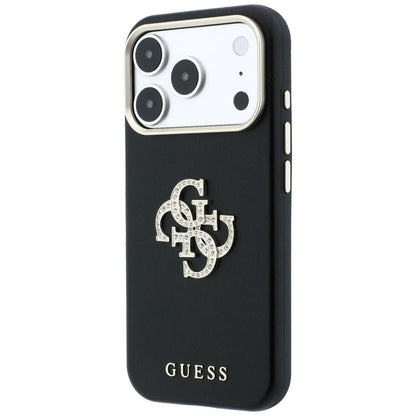 Custodia per Apple iPhone 18 Pro / 17 Pro, Guess, Smooth Big Strass Logo, Vinaccia