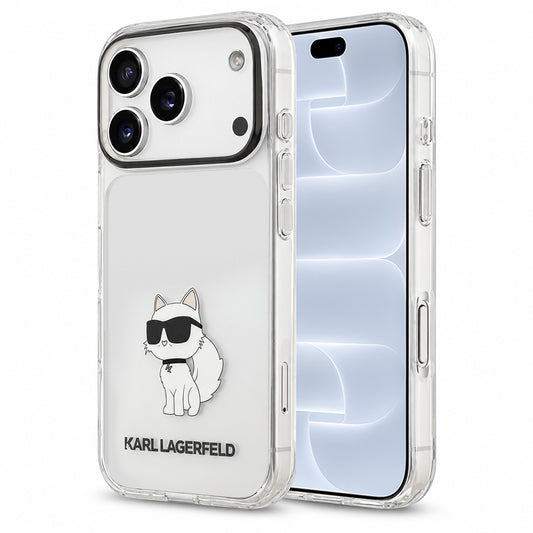 Cover per Apple iPhone 18 Pro / 17 Pro, Karl Lagerfeld, IML Choupette NFT, trasparente