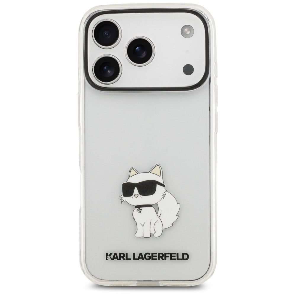 Cover per Apple iPhone 18 Pro / 17 Pro, Karl Lagerfeld, IML Choupette NFT, trasparente