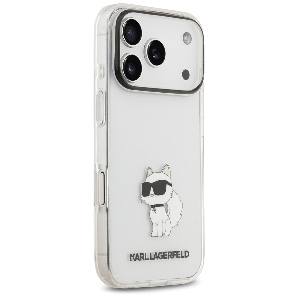 Cover per Apple iPhone 18 Pro / 17 Pro, Karl Lagerfeld, IML Choupette NFT, trasparente