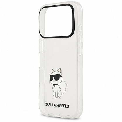 Cover per Apple iPhone 18 Pro / 17 Pro, Karl Lagerfeld, IML Choupette NFT, trasparente