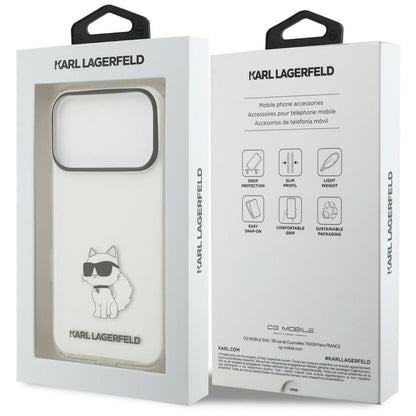 Cover per Apple iPhone 18 Pro / 17 Pro, Karl Lagerfeld, IML Choupette NFT, trasparente
