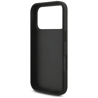 Custodia per Apple iPhone 18 Pro / 17 Pro, Karl Lagerfeld, Saffiano Mono Patch Choupette, nera