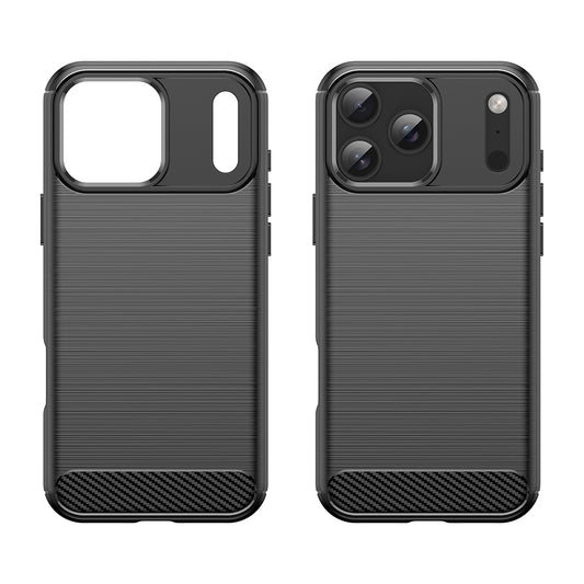 Custodia per Apple iPhone 18 Pro / 17 Pro, Techsuit, Carbonio, Nera