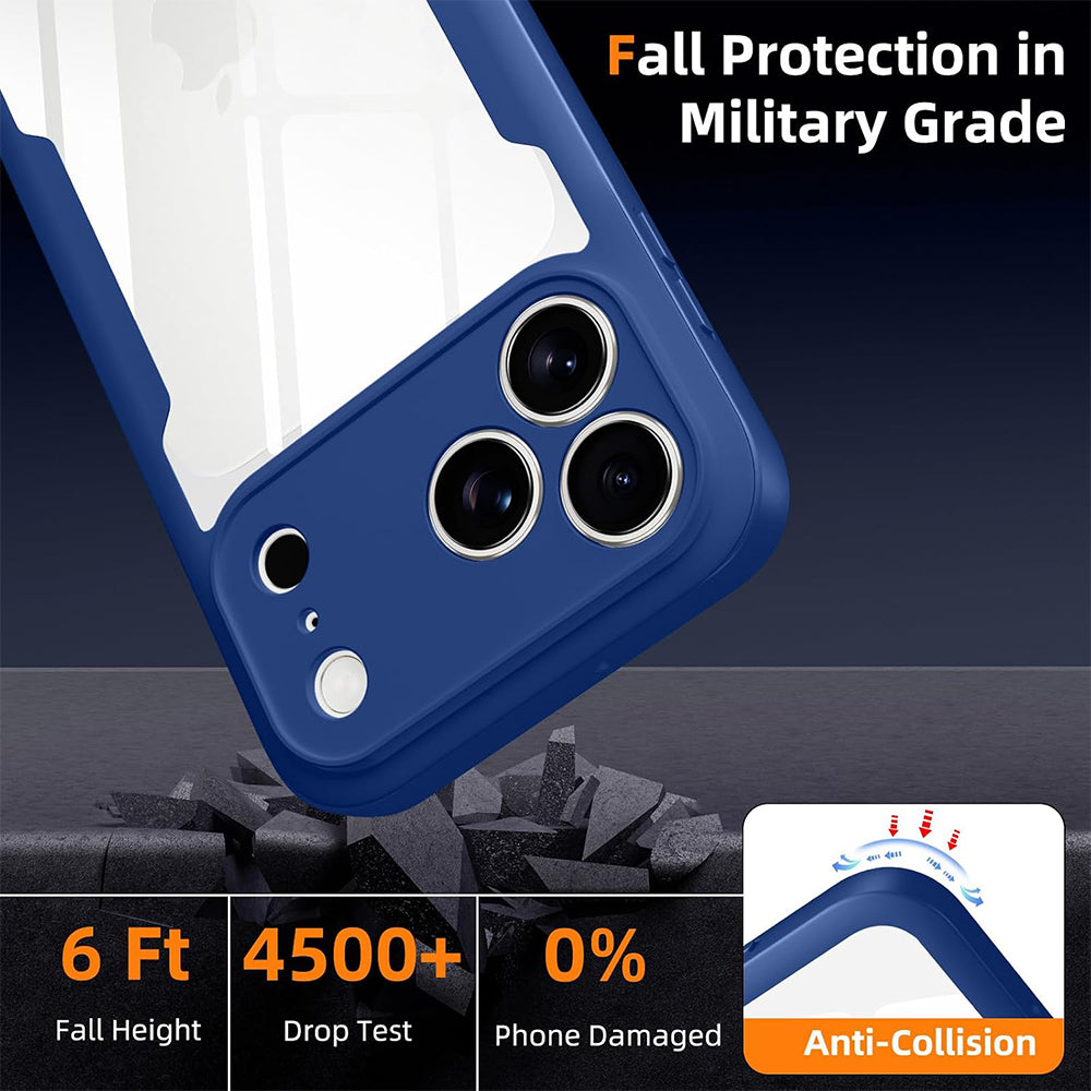 Custodia per Apple iPhone 18 Pro / 17 Pro, Techsuit, ColorVerse 360, Blu