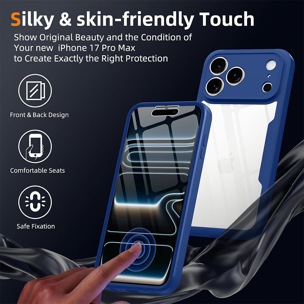 Custodia per Apple iPhone 18 Pro / 17 Pro, Techsuit, ColorVerse 360, Blu