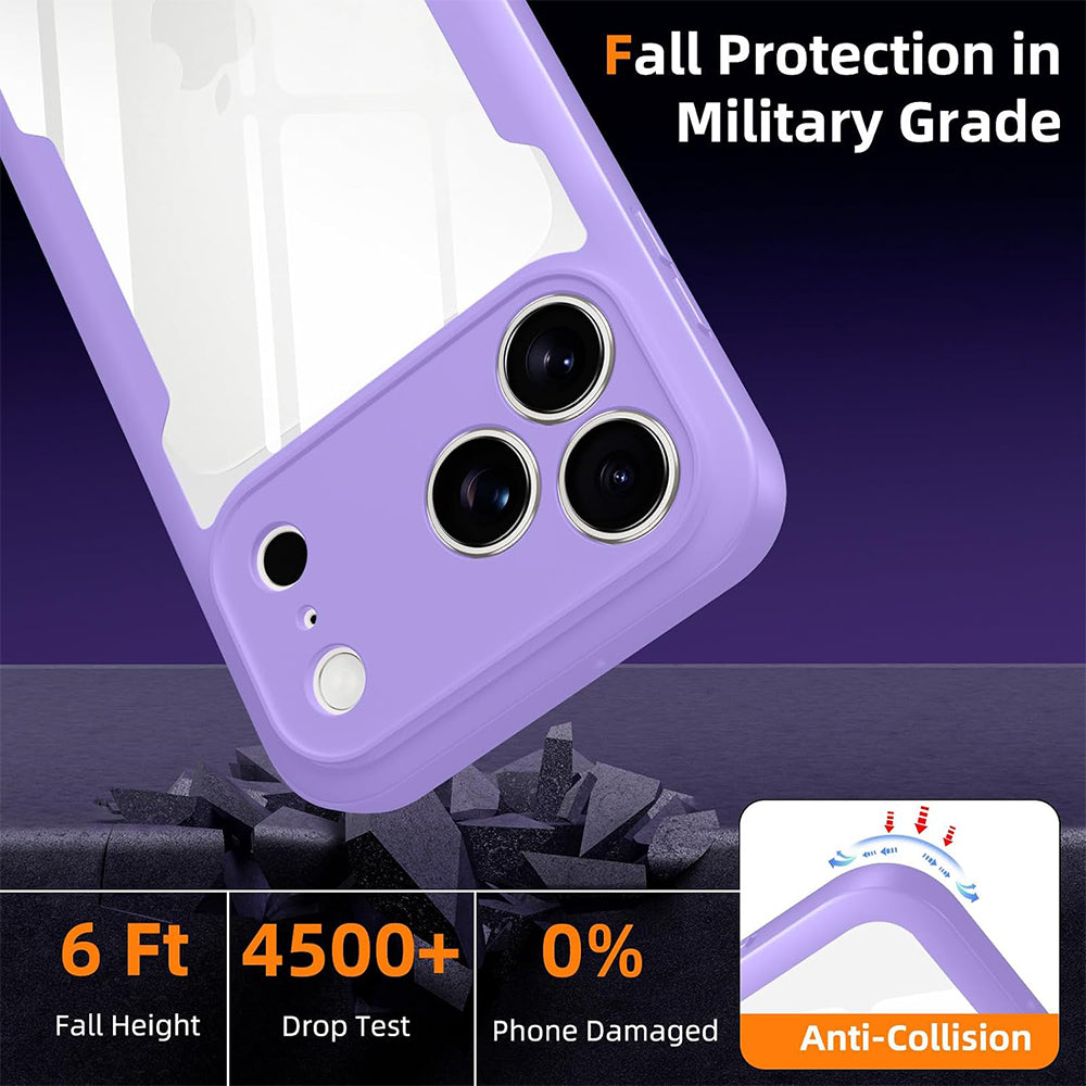 Custodia per Apple iPhone 18 Pro / 17 Pro, Techsuit, ColorVerse 360, Viola