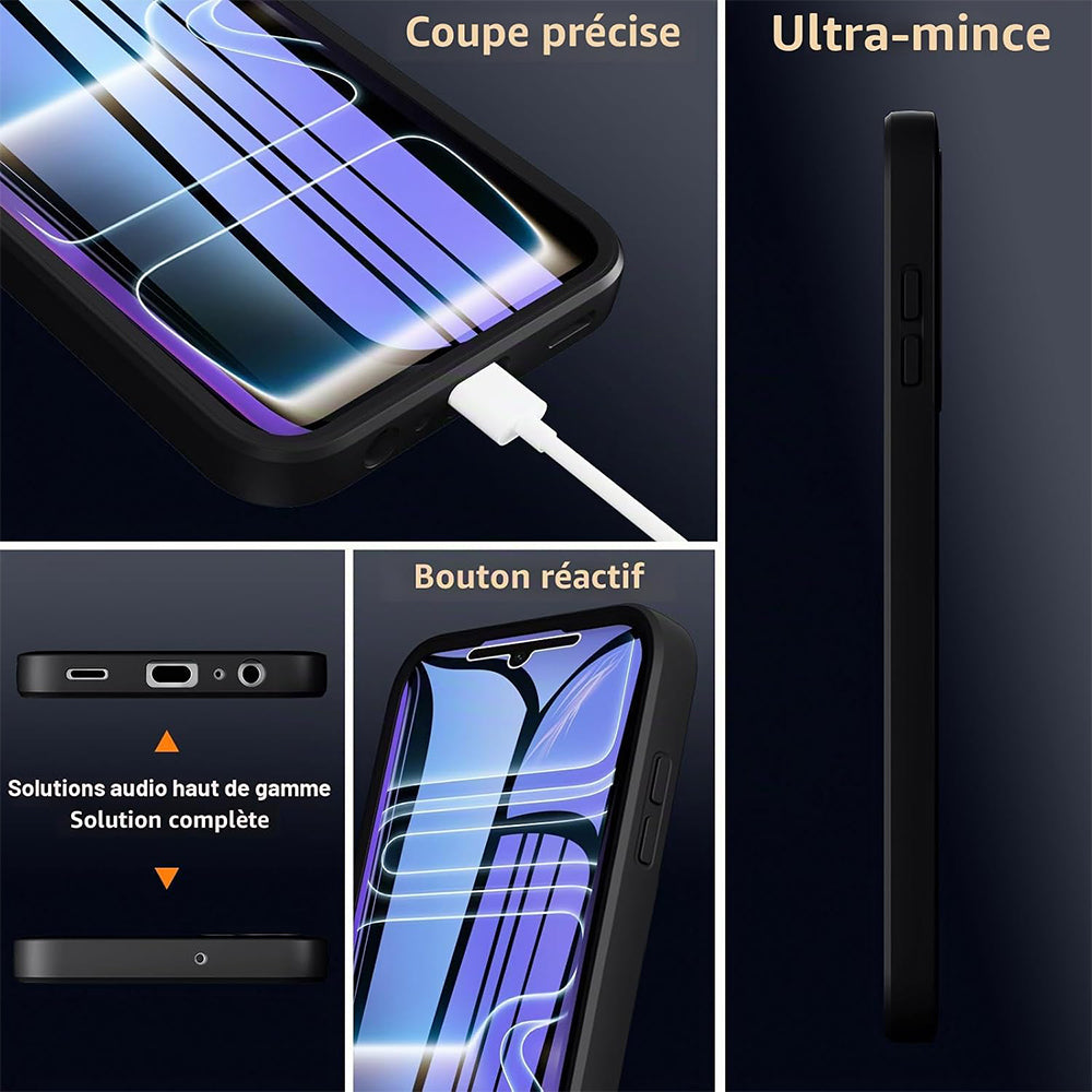 Custodia per Apple iPhone 18 Pro / 17 Pro, Techsuit, ColorVerse 360, Nera