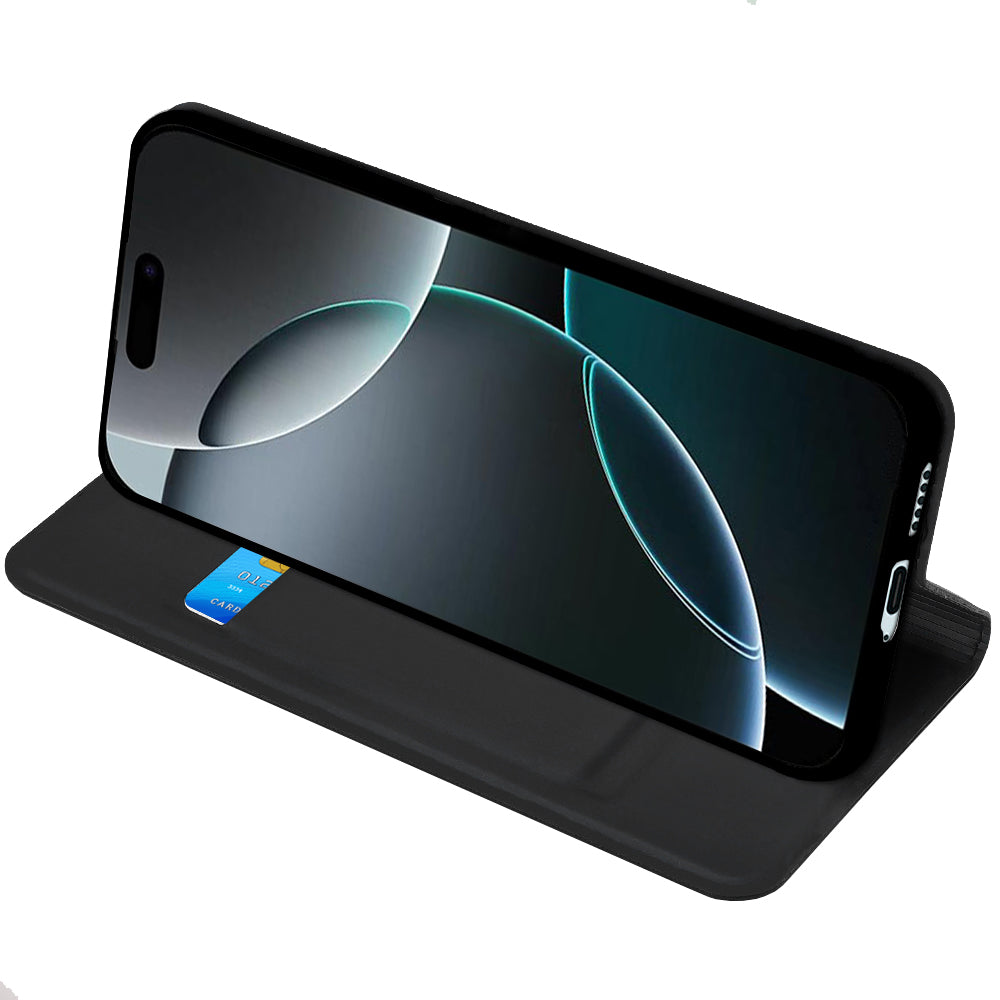 Custodia per Apple iPhone 18 Pro / 17 Pro, Techsuit, Magskin Book, Nera