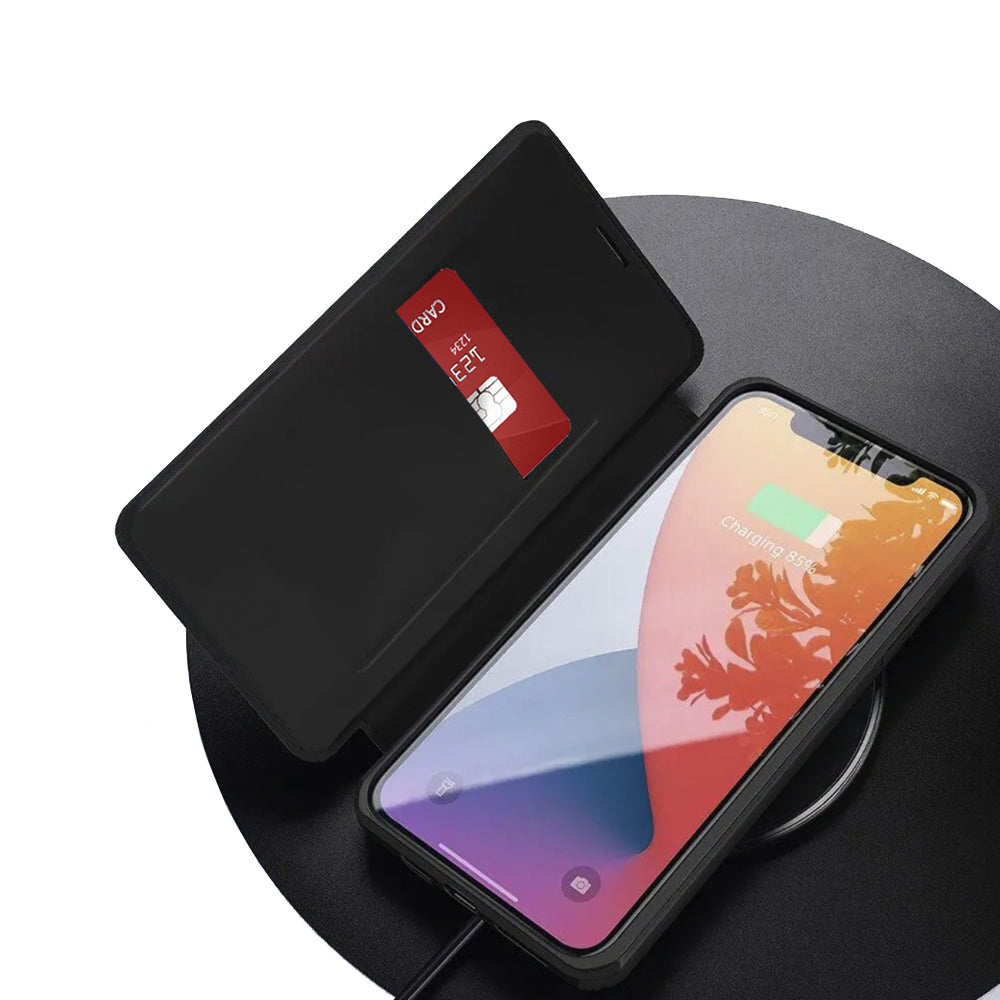 Custodia per Apple iPhone 18 Pro / 17 Pro, Techsuit, Magskin Book, Nera