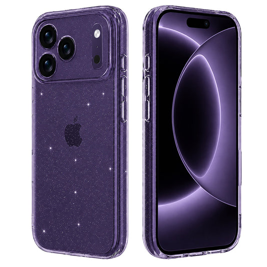 Custodia per Apple iPhone 18 Pro / 17 Pro, Techsuit, SparkleSkin, Trasparente