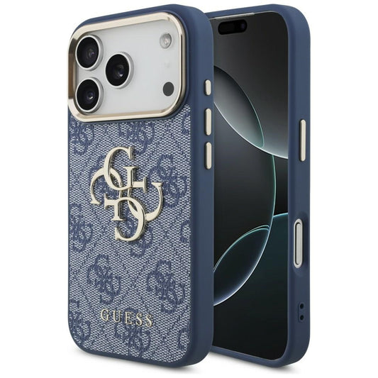 Custodia per Apple iPhone 18 Pro Max / 17 Pro Max, Guess, 4G Big Classic Logo, Blu