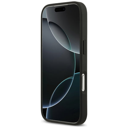 Custodia per Apple iPhone 18 Pro Max / 17 Pro Max, Guess, 4G Double Card Triangle, nera