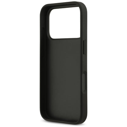 Custodia per Apple iPhone 18 Pro Max / 17 Pro Max, Guess, 4G Double Card Triangle, nera