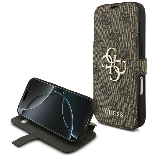 Case for Apple iPhone 18 Pro Max / 17 Pro Max, Guess, 4G Metal Logo, Brown