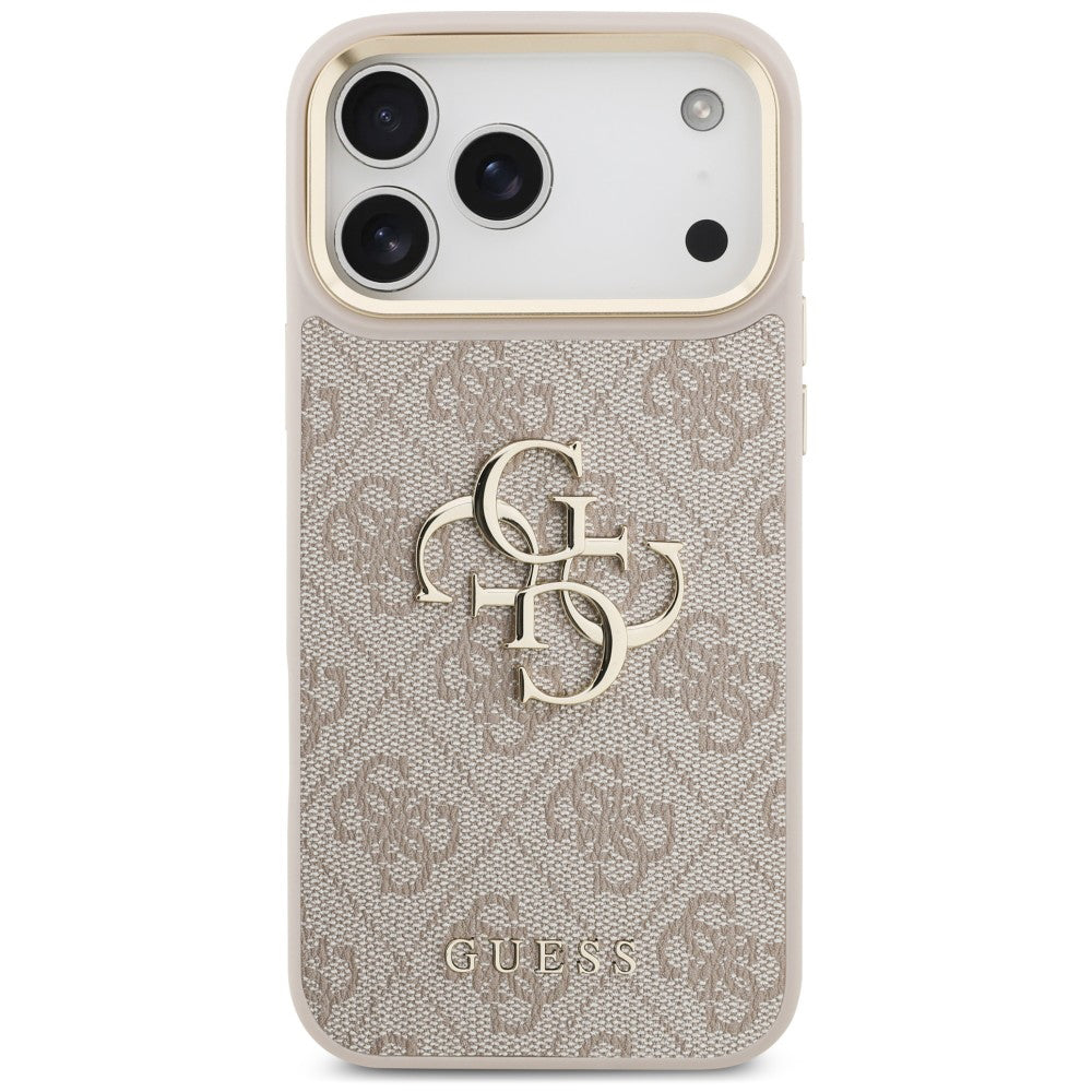 Custodia per Apple iPhone 18 Pro Max / 17 Pro Max, Guess, Big 4G Classic Logo & Big Strap Metal Buttons, rosa