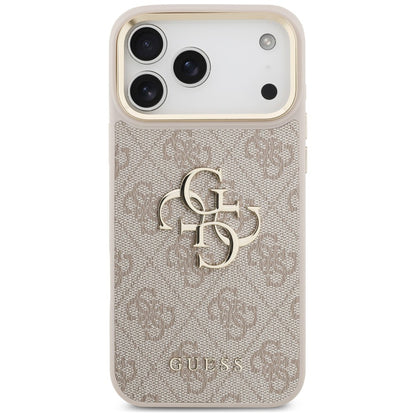 Custodia per Apple iPhone 18 Pro Max / 17 Pro Max, Guess, Big 4G Classic Logo & Big Strap Metal Buttons, rosa