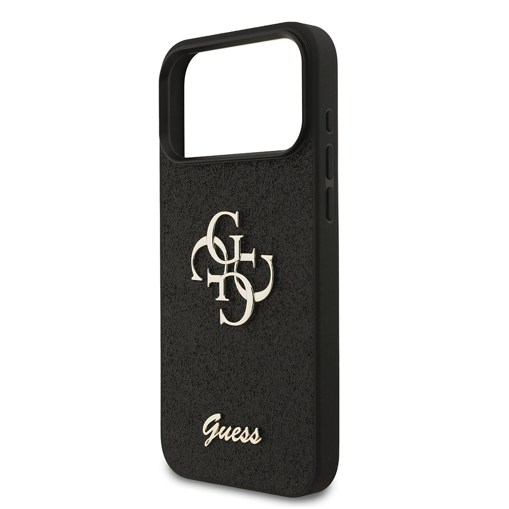 Custodia per Apple iPhone 18 Pro Max / 17 Pro Max, Guess, Fixed Glitter Big 4G, Nera