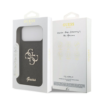 Custodia per Apple iPhone 18 Pro Max / 17 Pro Max, Guess, Fixed Glitter Big 4G, Nera