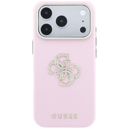 Custodia per Apple iPhone 18 Pro Max / 17 Pro Max, Guess, Smooth Big Strass Logo, rosa