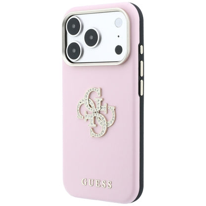 Custodia per Apple iPhone 18 Pro Max / 17 Pro Max, Guess, Smooth Big Strass Logo, rosa
