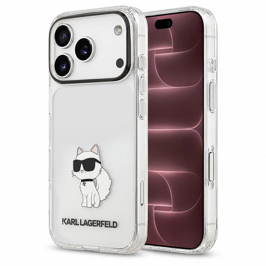 Cover per Apple iPhone 18 Pro Max / 17 Pro Max, Karl Lagerfeld, IML Choupette NFT, trasparente