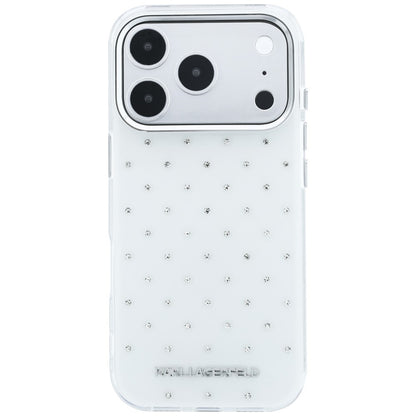 Case for Apple iPhone 18 Pro Max / 17 Pro Max, Karl Lagerfeld, IML Rhinestones and Electroplated Logo, White